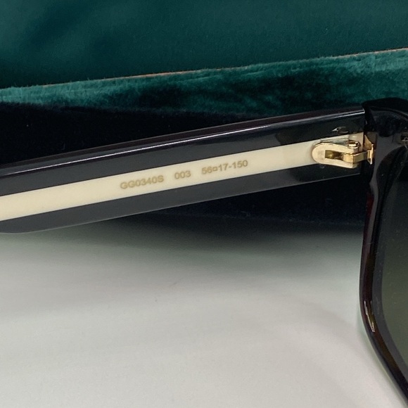 💯- New Authentic Gucci GG0340S 003 56 GG0340 Men's Sunglasses - Picture 15 of 15